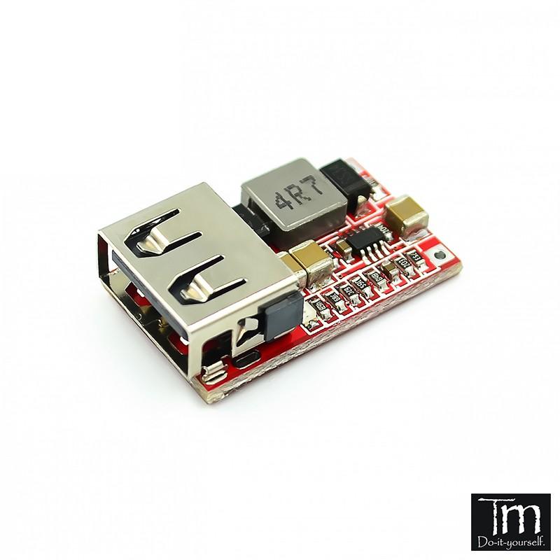 Mạch Hạ Áp USB 5V3A Mini Đầu vào 9-24V