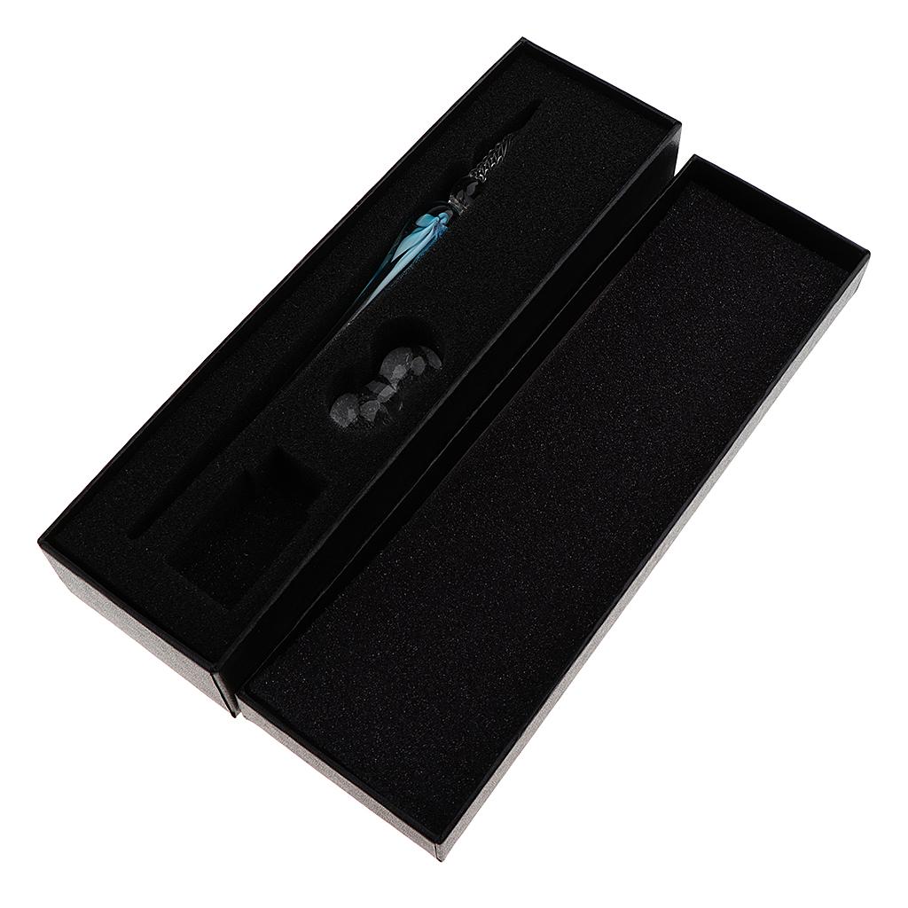 Glass Dip Pen - Glass Signature Pen Elegant Crystal Dip Sign Pen for Writing