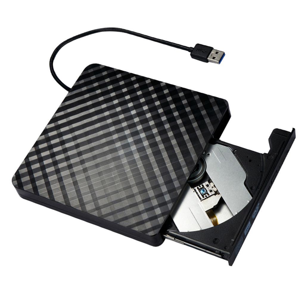External USB 3.0 High- DVD Burner Optical Drive for Desktop Black