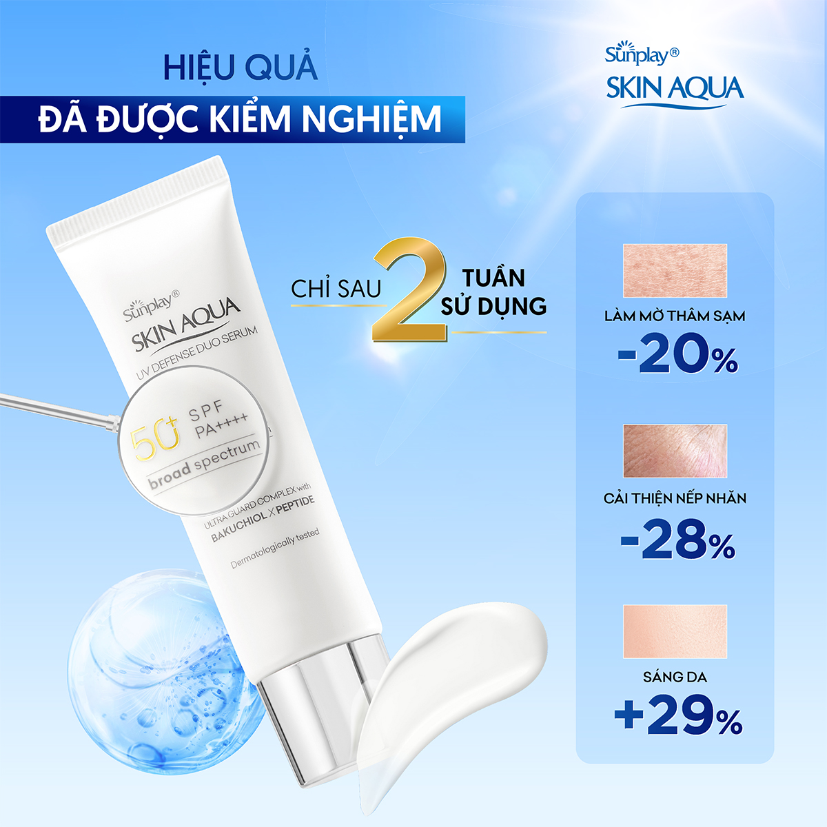 Kem chống nắng dưỡng da chuyên sâu dạng serum Skin Aqua UV Defense Duo Serum 30g