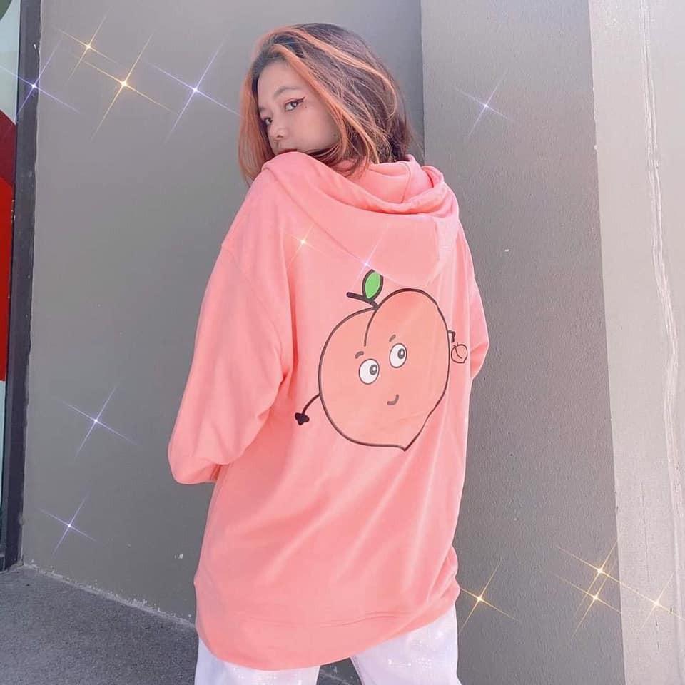 Áo khoác nỉ có mũ - ÁO HOODIE KHÓA KÉO freesize form rộng nam nữ unisex mặc cặp - couple in HÌNH TRÁI CÂY