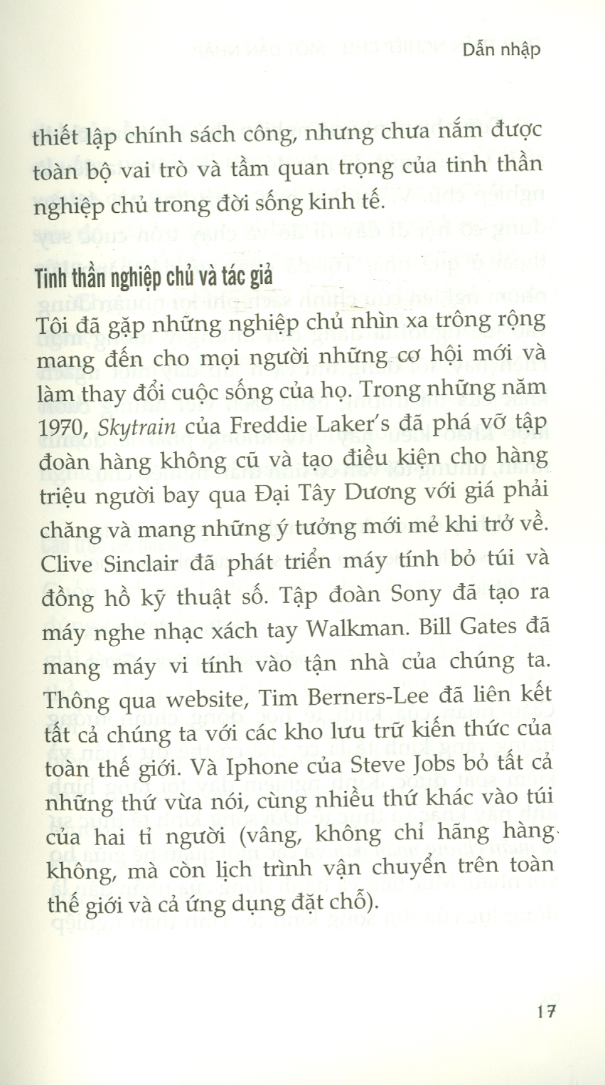 Tinh Thần Nghiệp Chủ - Một Dẫn Nhập - Eamonn Butler - Phạm Nguyên Trường dịch - (bìa mềm)