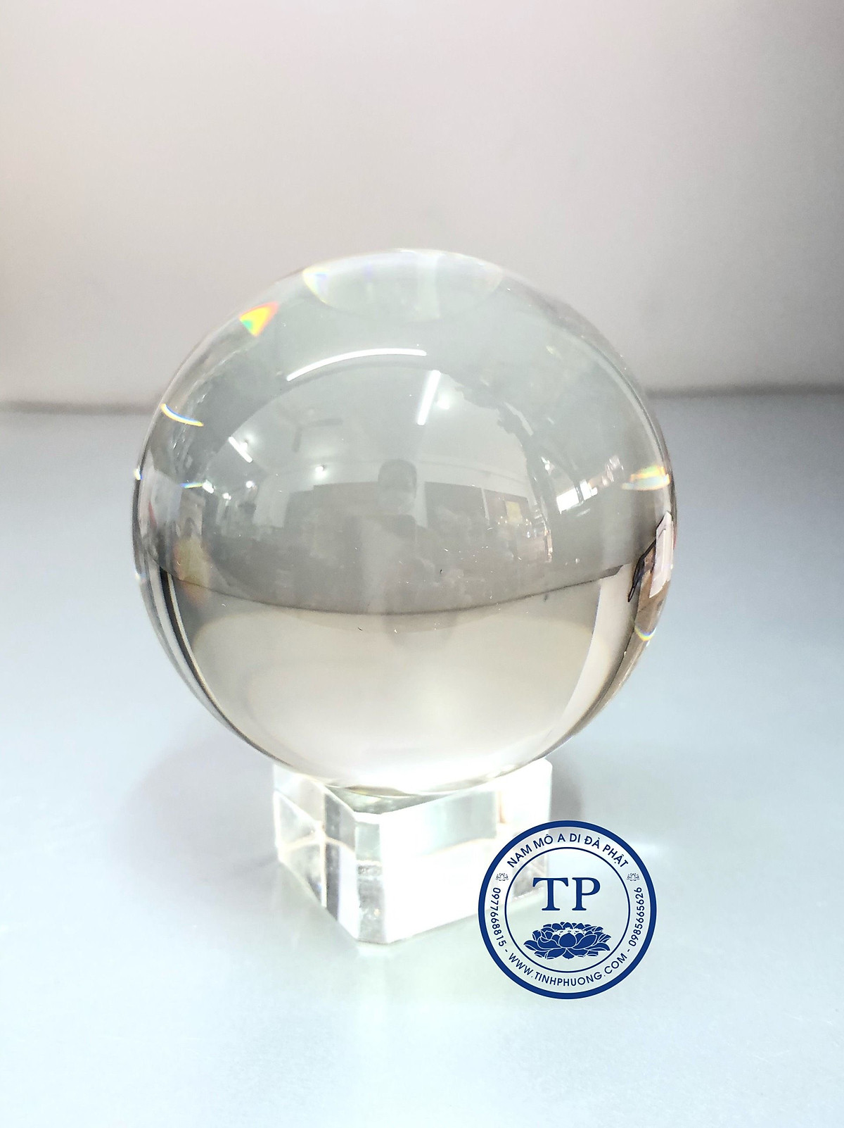 Quả cầu thủy Tinh , chiêu tài hút lộc ,đặt bàn làm việc,trang trí ban thờ thần tài KH17023