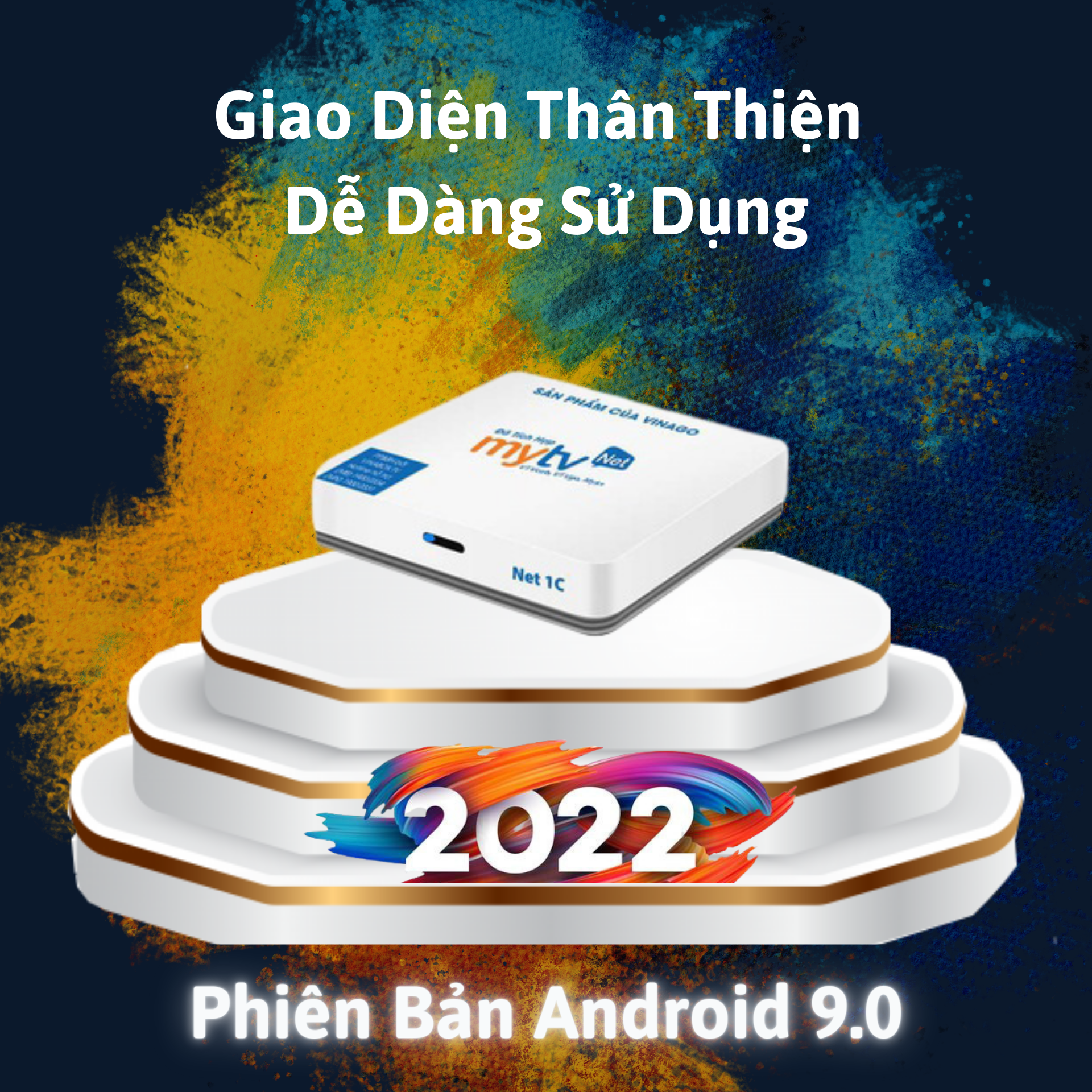 Mytv Net 1C - Ram 2G/16G - Phiên bản 2022 - Android 9.0 - Truyền Hình Bản Quyền Miễn Phí 12 Tháng - Hàng Chính Hãng