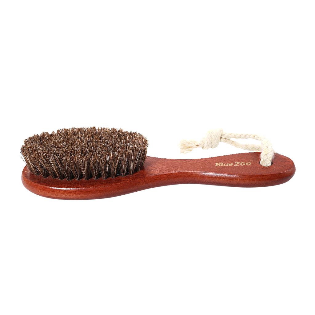 2 Pieces Mini Wooden Handle Beard Grooming Brush Styling Tool Skin Care