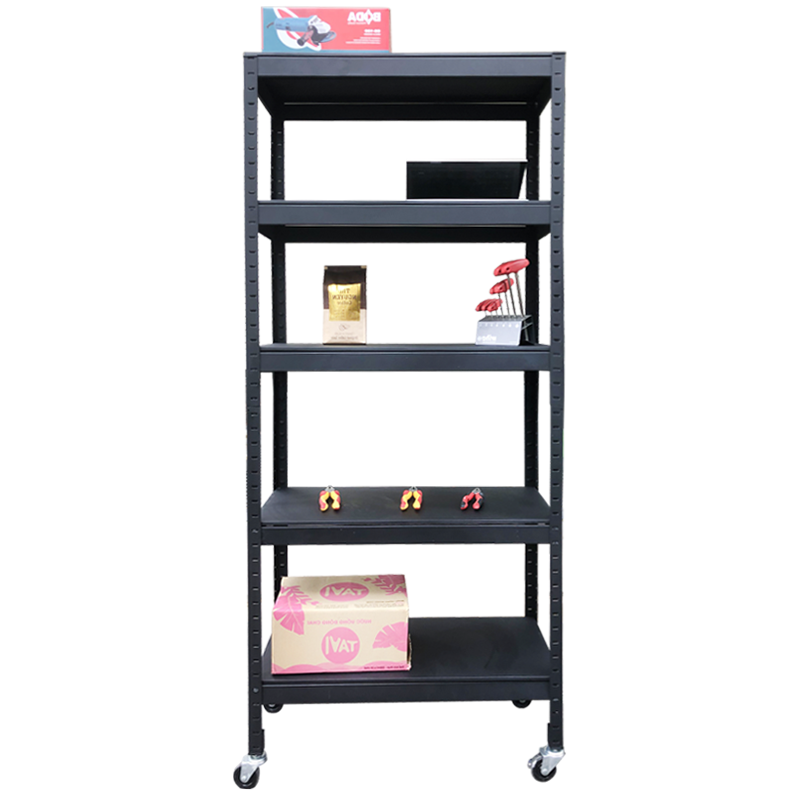 Kệ có bánh xe 5 tầng đa năng 81cm màu đen