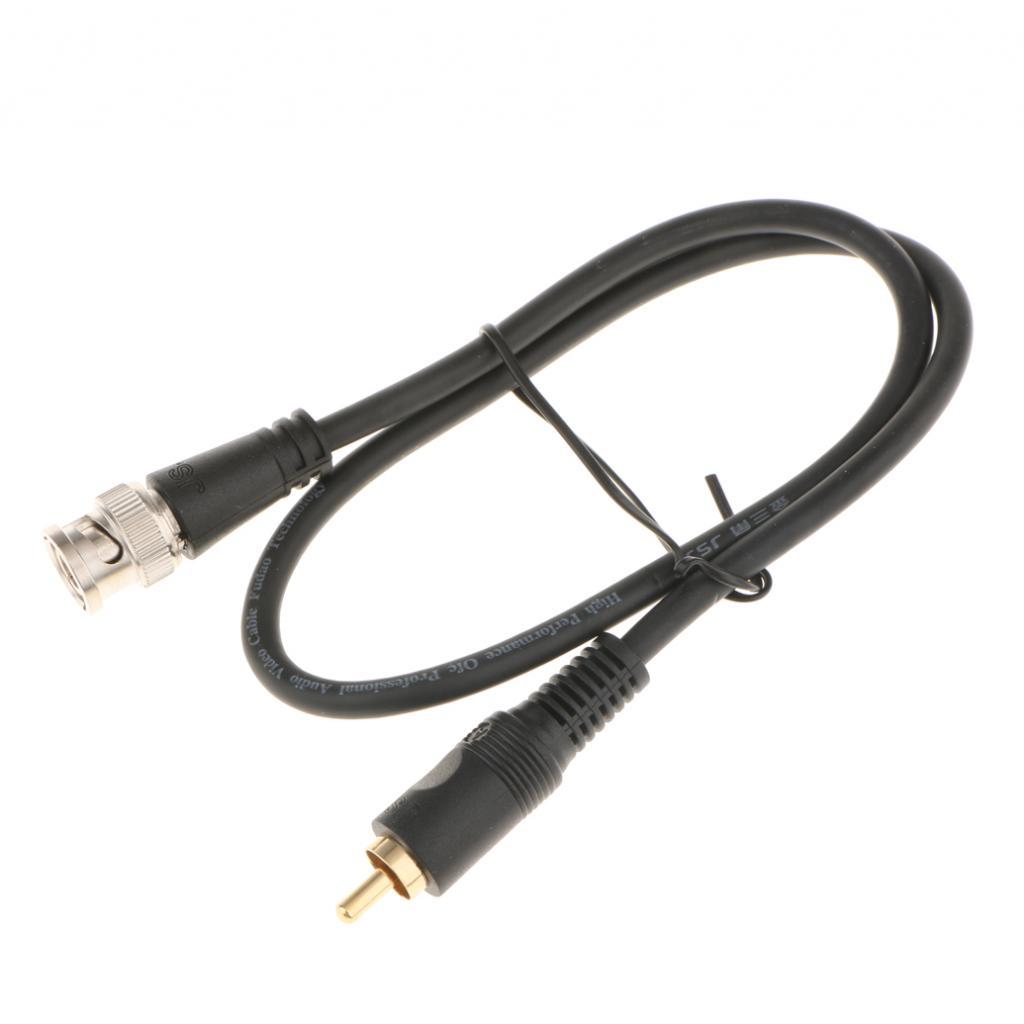 2Pcs BNC Male RCA Male Cable Video/ Audio for CCTV DVR to TV Connector Cable