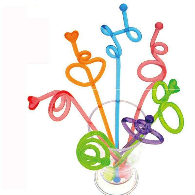 Que khuấy sinh tố 28cm , 23cm nhiều màu sắc Que khuấy 2 lòng / 1 que