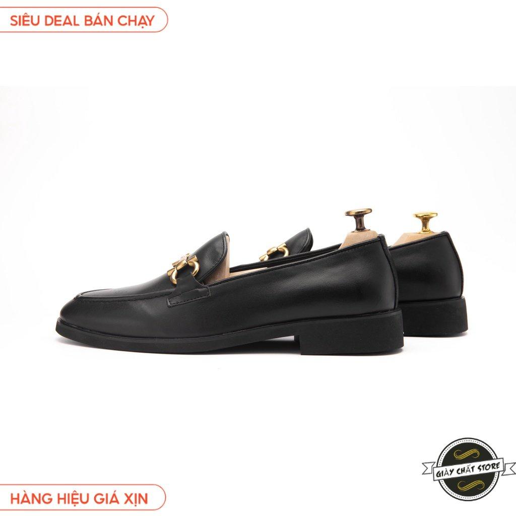 Giày Lười Nam Công Sở XOĂN SHOP Da Pu Pu Size 38 Đến 43 Màu Đen - G062
