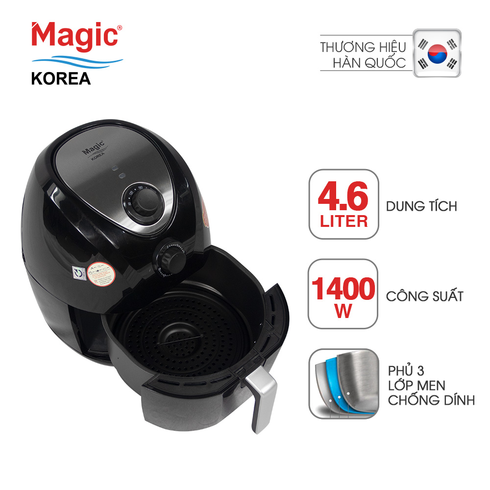 Nồi Chiên Nướng Chân Không Đa Năng Magic Korea A78N 4.6L lít- Hàng Chính Hãng