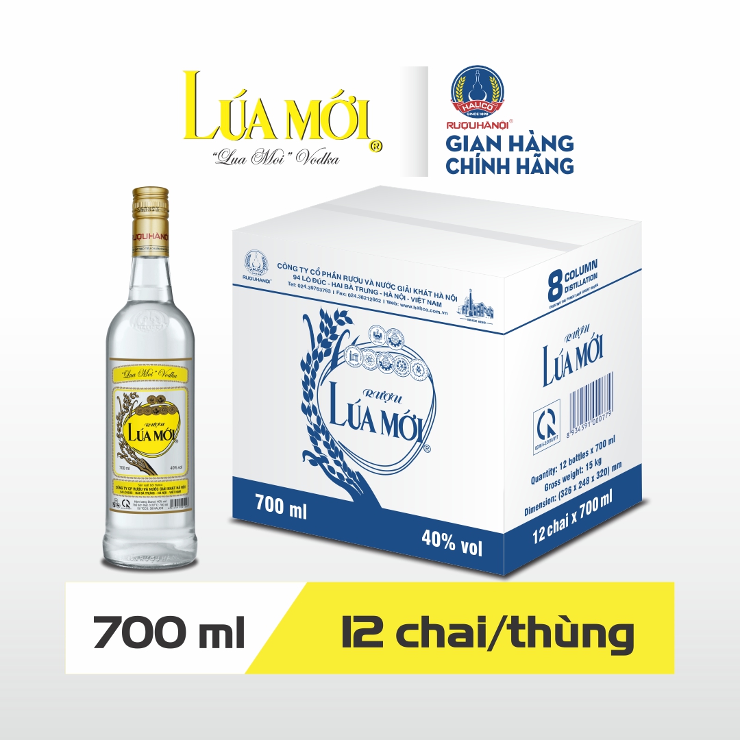 Rượu Lúa Mới HALICO nồng độ 40% chai