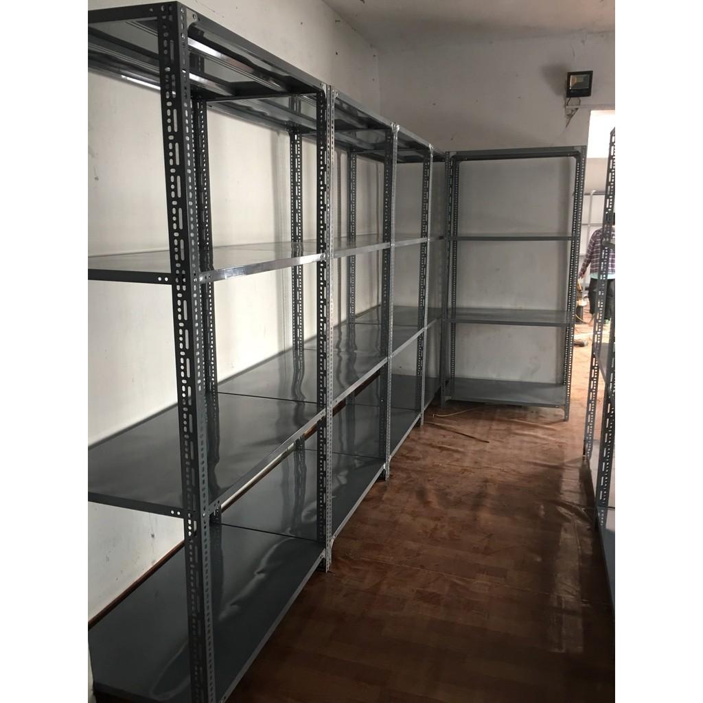 Kệ sắt v lỗ đa năng 4 tầng dài 1m, cao 1,5m, rộng 0,3m