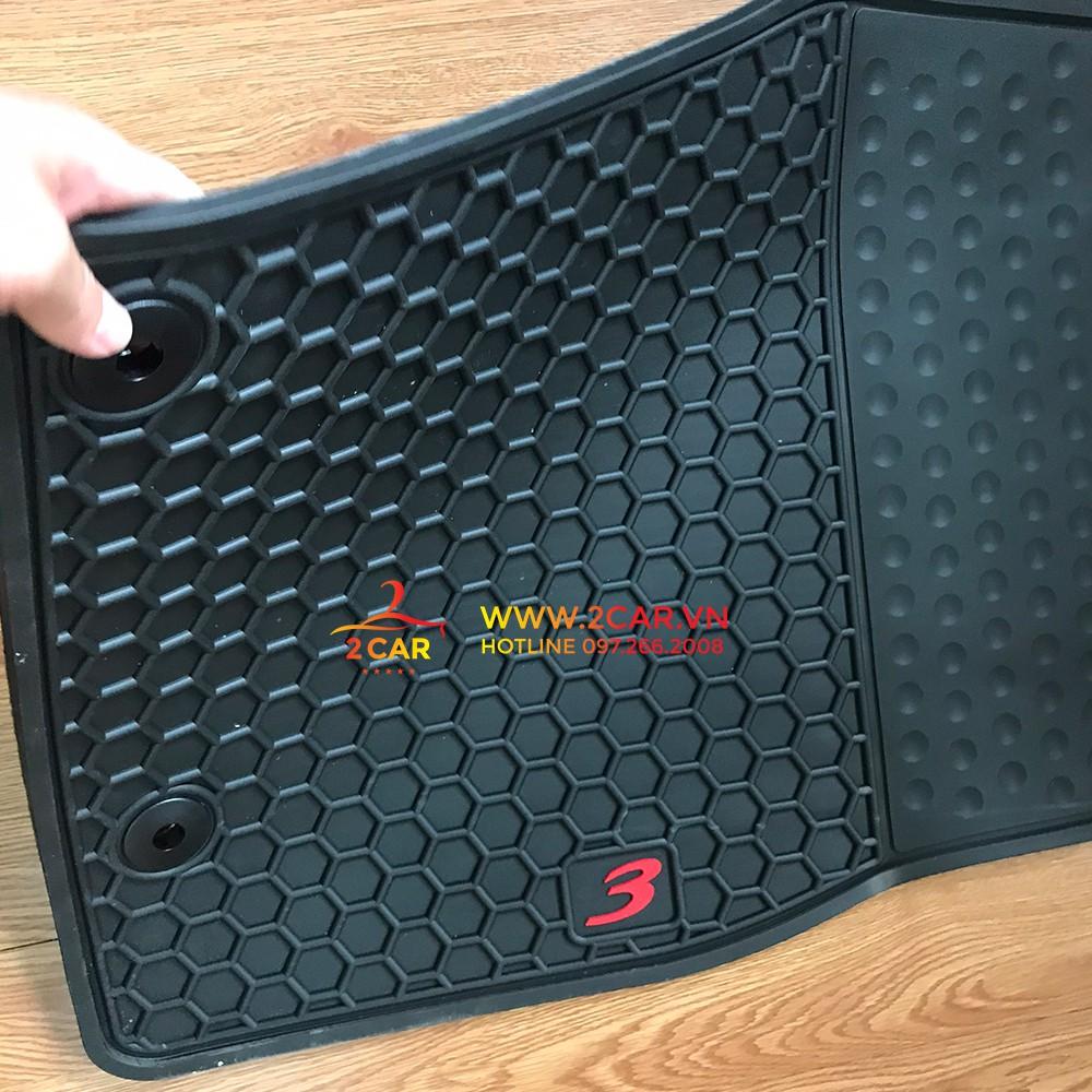 Thảm lót sàn cao su Mazda 3 2018-2019 cao cấp chữ đỏ