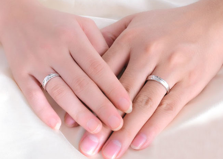 Nhẫn đôi Bạc Hiểu Minh NC001 Em Bên Tôi
