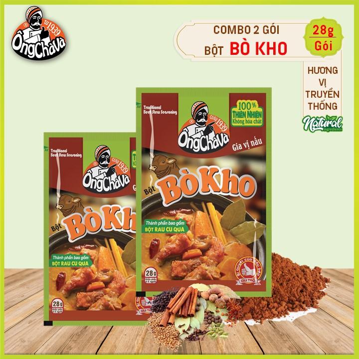 Combo 2 Túi Bột Bò Kho Ông Chà Và 28g (Beef Stew Seasoning Powder)