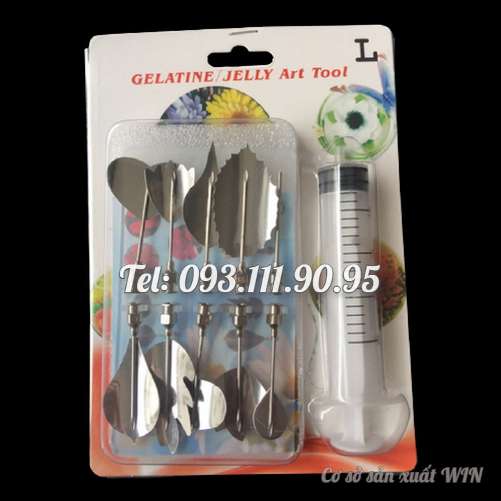 Bộ 10 dụng cụ làm thạch rau câu 3D - Bộ nhập khẩu - Tặng kèm xi lanh – Mã số 1000