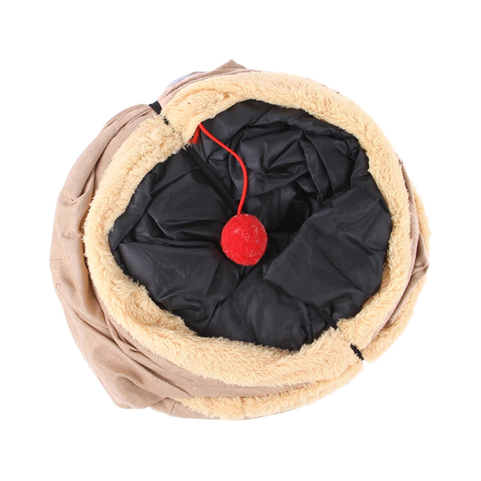 Cat Tunnel Tube for Indoor Cats, Cat Toys 4 Way Collapsible, Kitty Tunnel Cat Pet Toys Peek Hole Toy for Puppy, Kitten, Rabbit