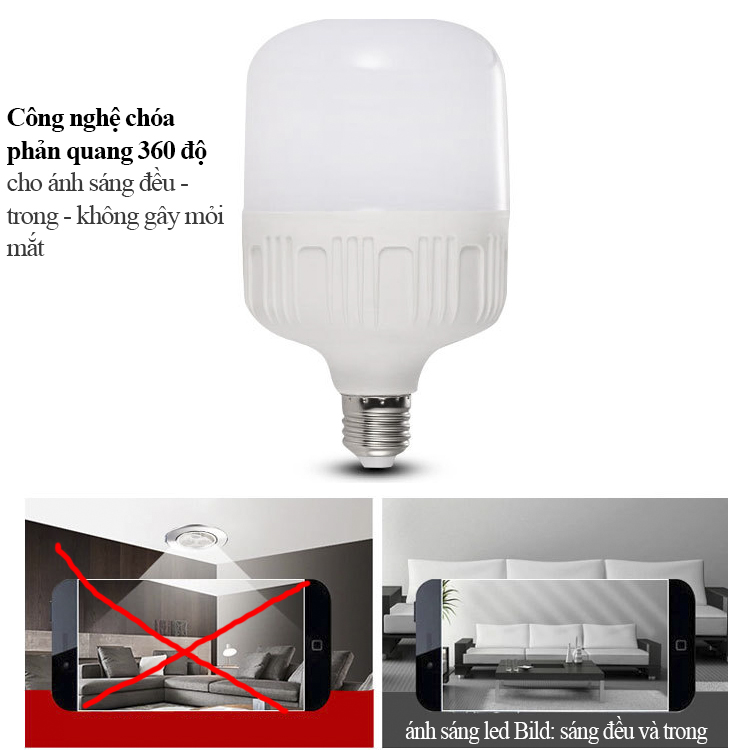 Đèn LED Bulb 30W, Tiết kiệm điện 90% thọ 50 ngàn giờ