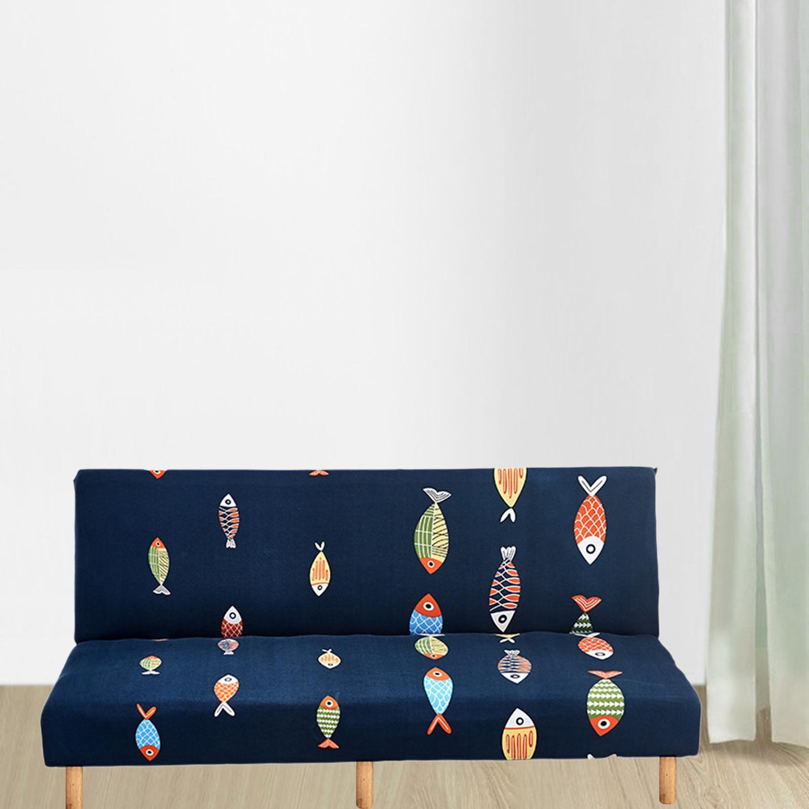 Armless Sofa Cover Furniture Protector Stretch Sofa Slipcover for Bedroom Color