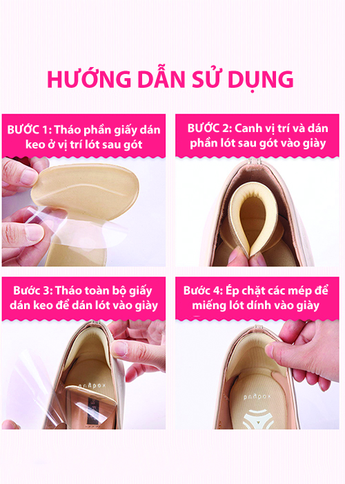 Lót giày cao gót chống rộng, chống trầy gót cực êm chân cao cấp- buybox - BBPK09 - Màu Da Beo