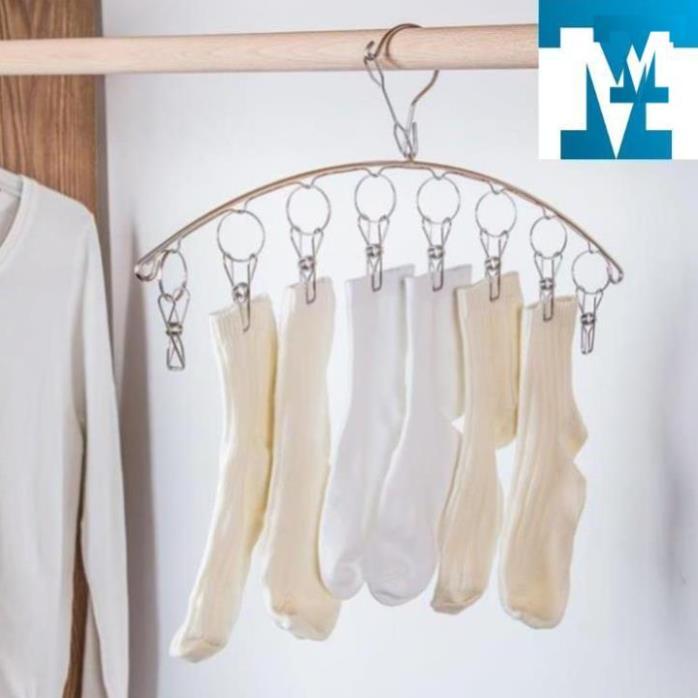 Móc phơi treo đồ inox chống rơi treo đồ nhà tắm, treo tất vớ đồ lót