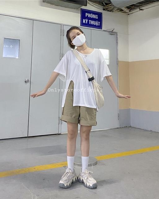 Set áo xẻ+quần short