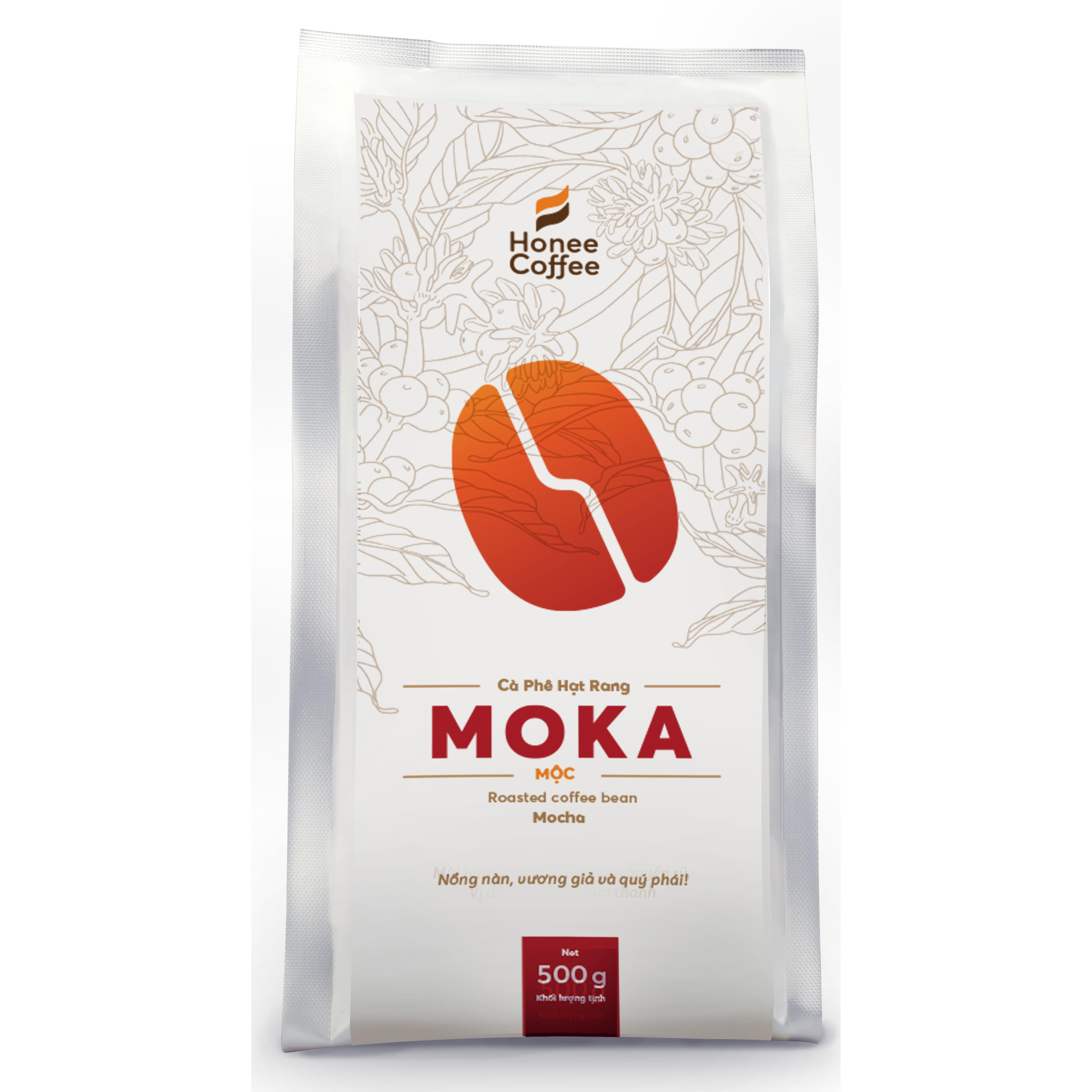 Cà Phê Hạt Rang MOKA Cơ Bản - 500g - Honee Coffee