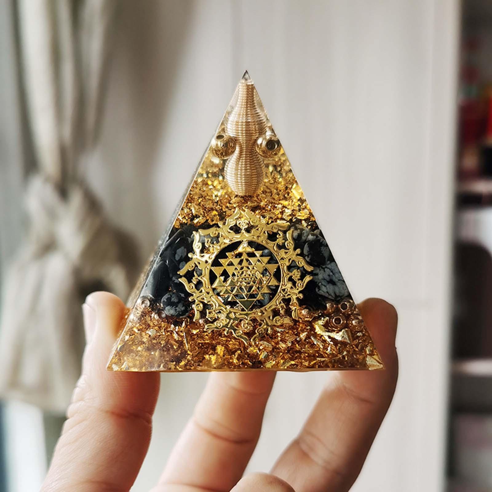 Pyramid Crystal Stone Lucky Crystals Stone Home Decor Energy Generator Stone Ornament