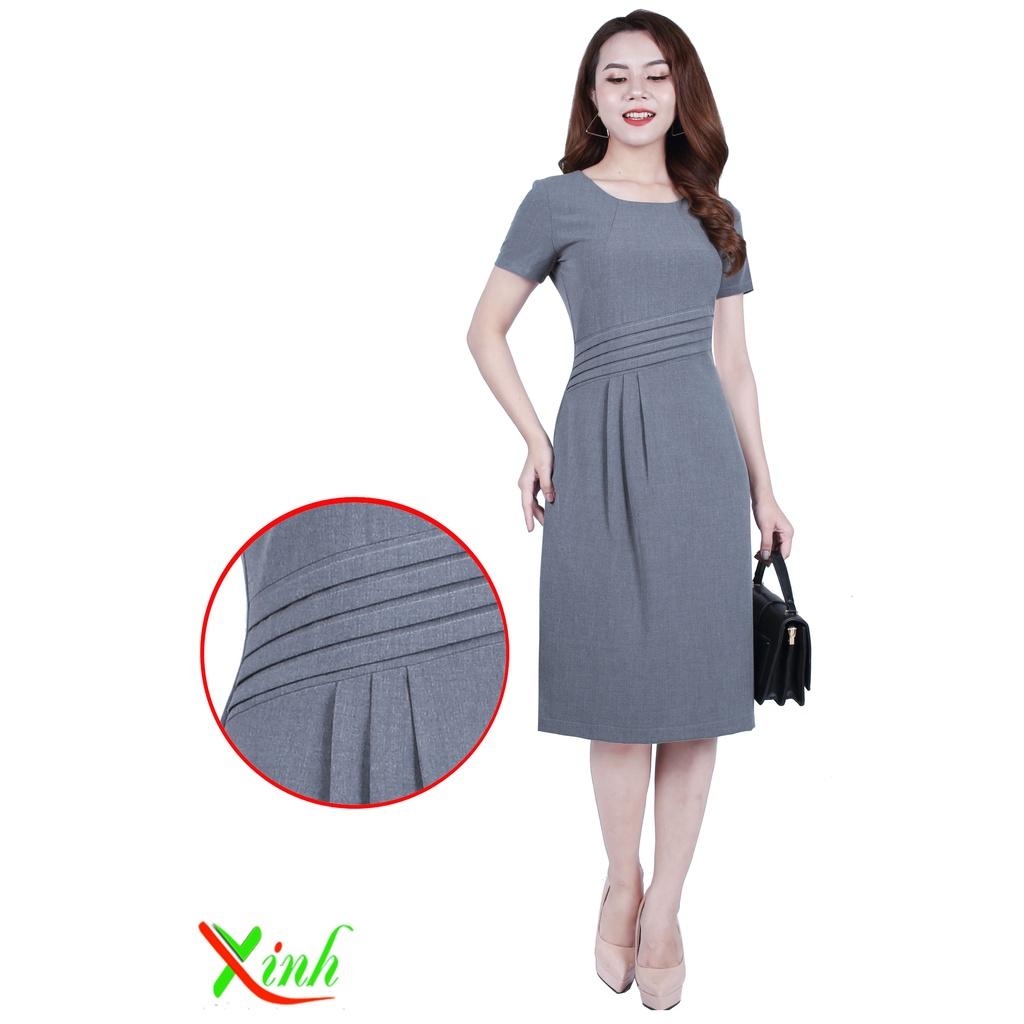 Đầm Suông Xếp Ly Gọn Dáng ThoiTrangXinh