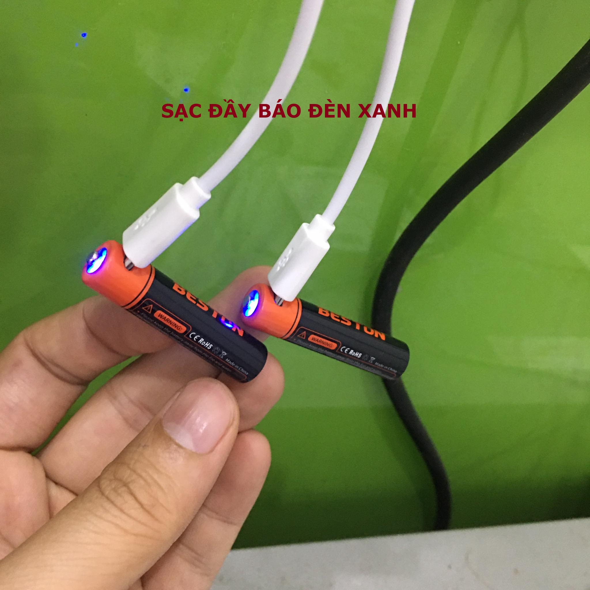 Vỉ 2 Pin sạc AA AAA cao cấp Beston 1.5V Dung lượng cao sạc nhanh trực tiếp bằng cổng micro USB - Hàng Chính Hãng