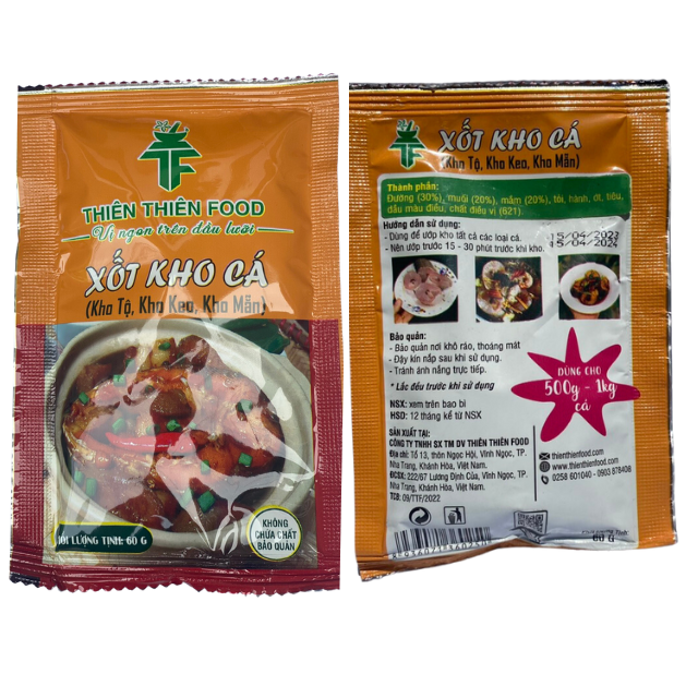 Xốt Kho Cá 100gr Gia vị Hoàn Chỉnh Thiên Thiên Food