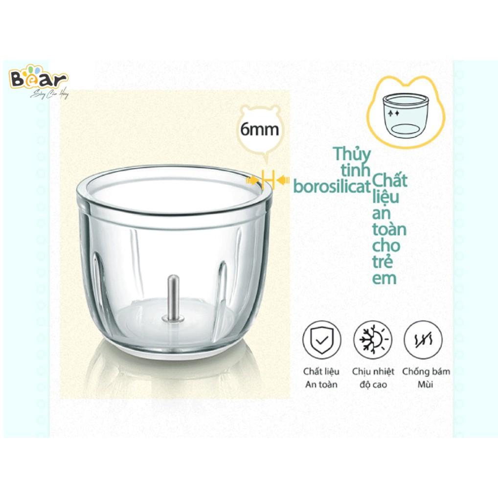 Máy Xay Thực Phẩm, Xay Ăn Dặm BEAR Xay Cực Êm An Toàn Vệ Sinh Dung Tích 0.3 Lít Công Suất 120 W  - Hàng Chính Hãng