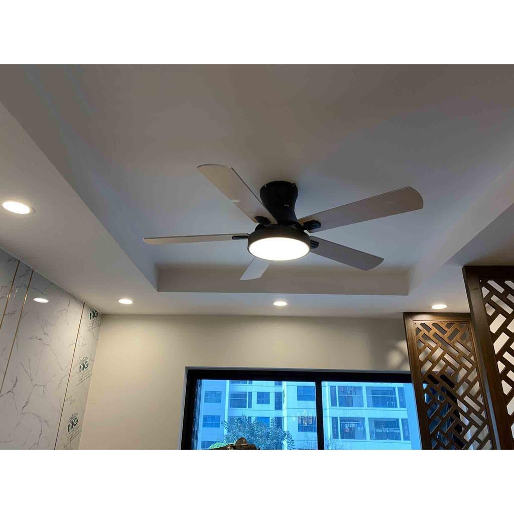 Đèn quạt 5 cánh cao cấp kiểu dáng sang trọng trang trí nhà cửa, quán cafe