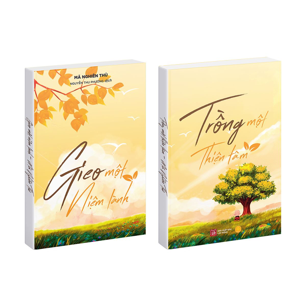 Combo Một Đóa Hoa Tâm - Sách Sách Gieo Một Niệm Lành Và Trồng Một Thiện Tâm 2 Cuốn - Nhà Sách Á Châu Books