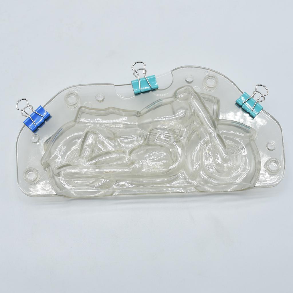 DIY 3D Motorcycle Cake Mold Soap Ice Mould For Candy Chocolate Bake Tool