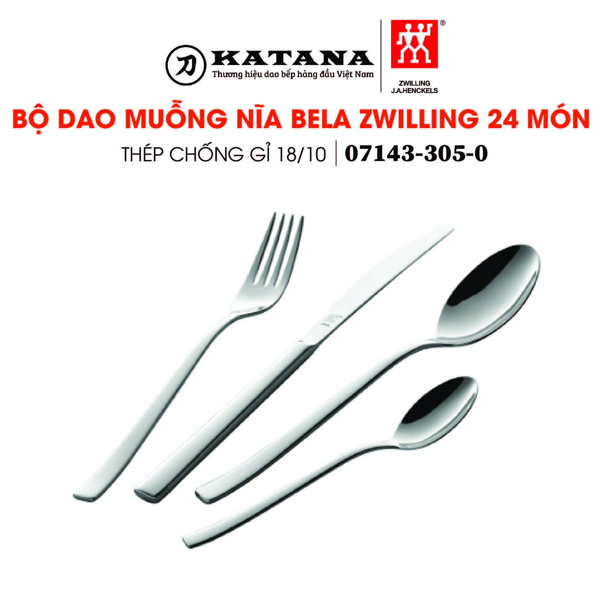 ZWILLING - Bộ dao muỗng nĩa Bela - 24 món