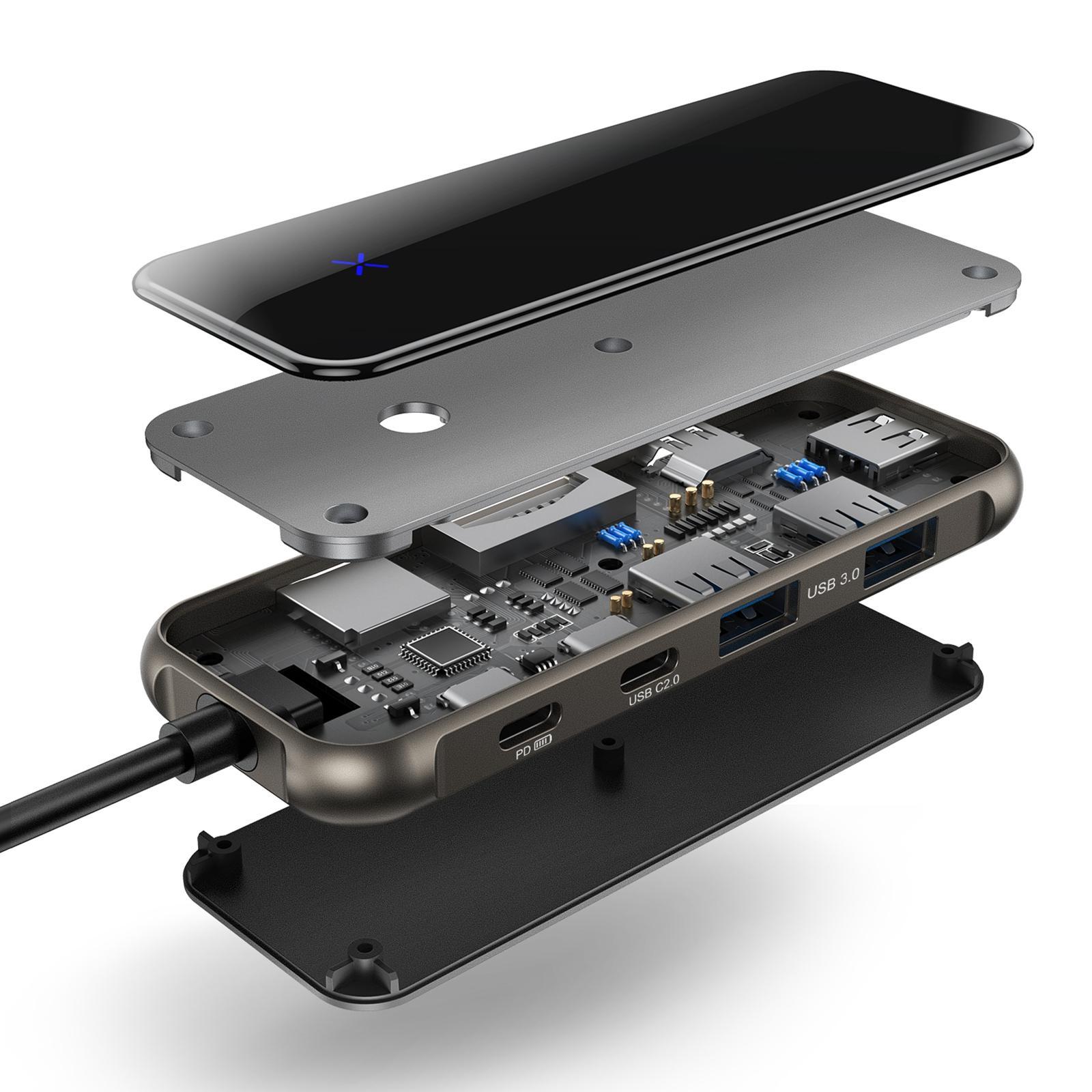 USB C Hub Docking Station USB C Multiport Adapter for Computer Mouse Laptops
