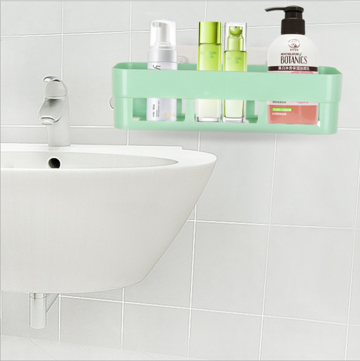 Giỏ treo tường nhà tắm bền đẹp NT02, giá đựng đồ đa năng không cần khoan tường siêu tiện dụng tặng kèm miếng dán chắc khỏe - giao màu ngẫu nhiên