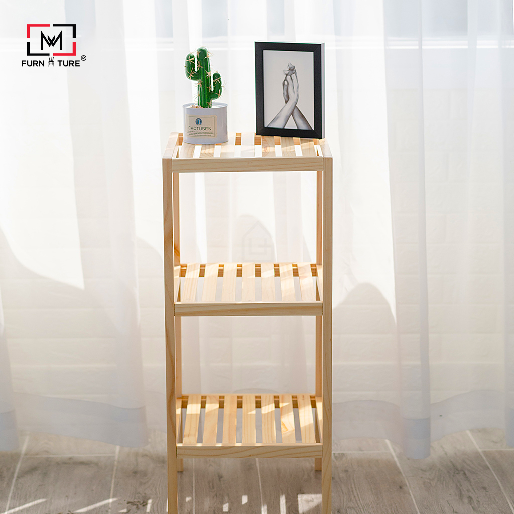 KỆ TRANG TRÍ GỖ 3 TẦNG - 3F NATURAL SHELF