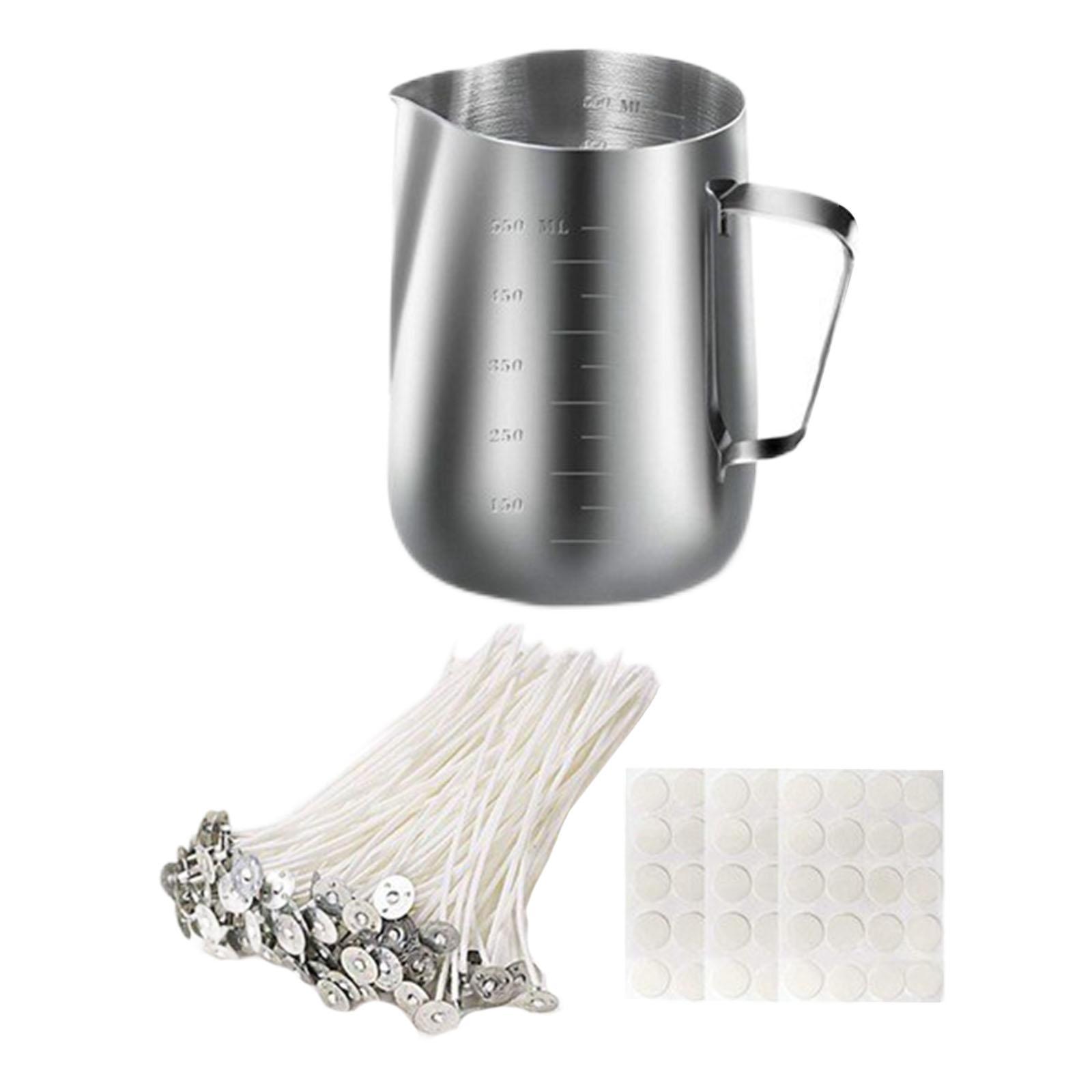 Candle Making Kit Tools Pouring Pot Wick Centering Device Candle Wick Stickers Set