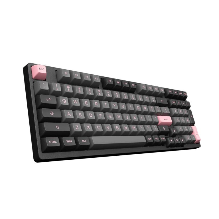 Bộ Set Keycap AKKO - Black Pink (PBT Double-Shot/ASA profile/158 nút) - Hàng Chính Hãng