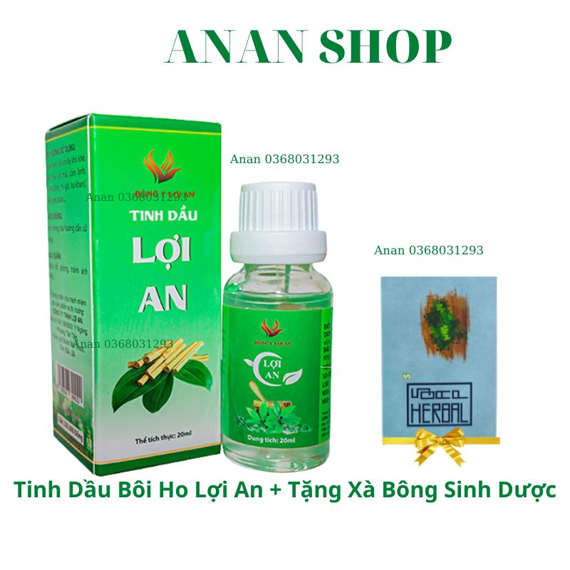 [Tặng Quà] Tinh Dầu Lợi An 20ml Bôi Ho , Đờm, Khò Khè, Sổ Mũi