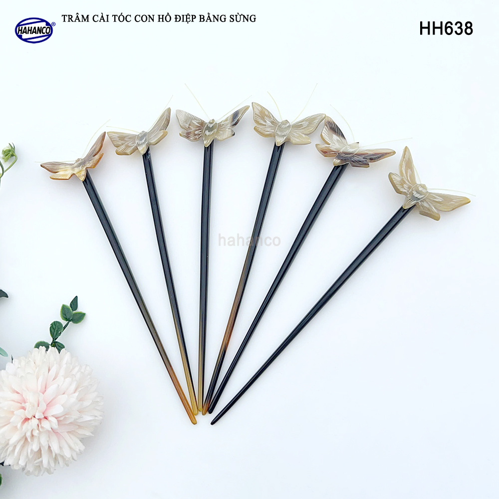 Trâm Cài Tóc Hồ Điệp Bằng Sừng HAHANCO Phụ Kiện Cài Tóc Cho Phái Nữ - HH638