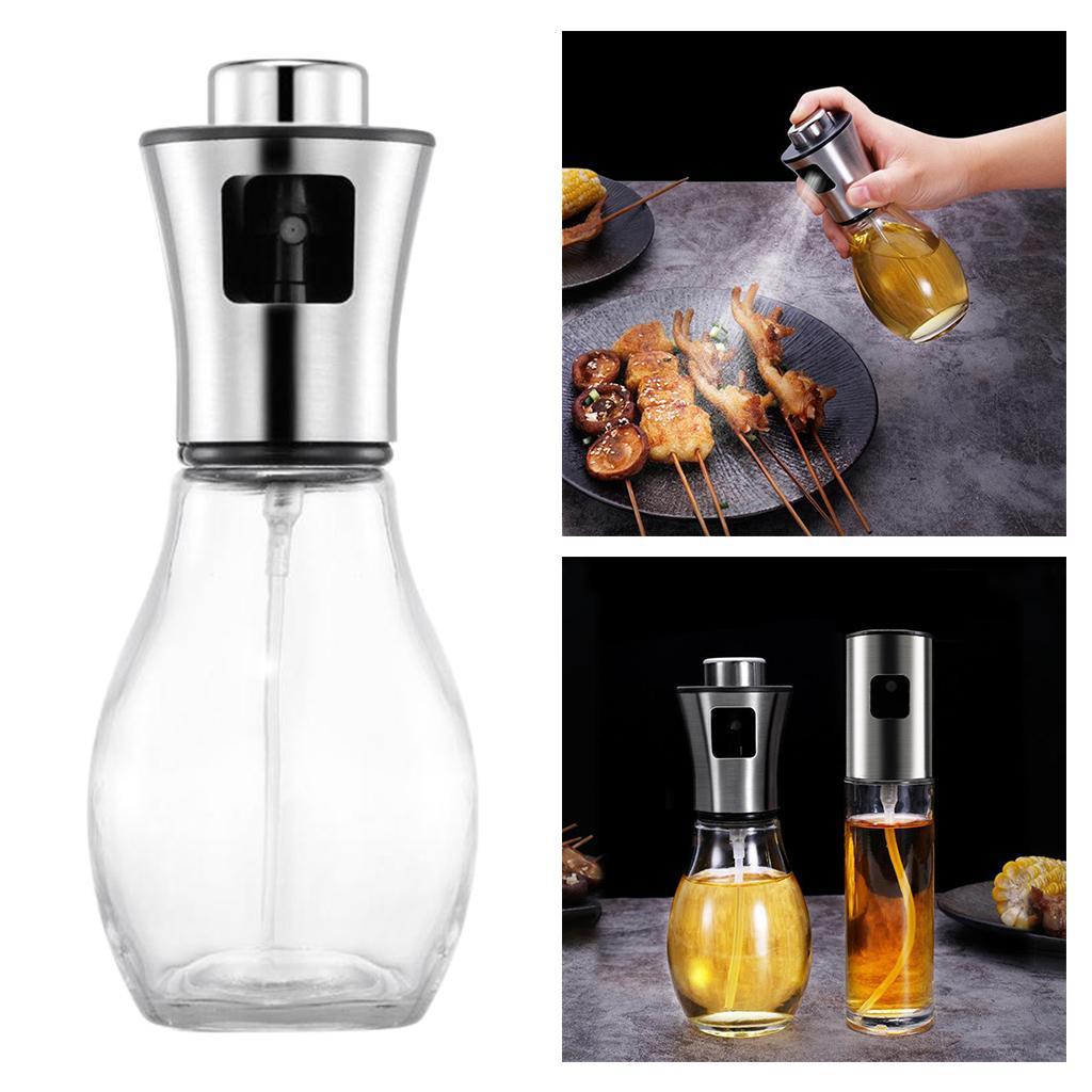 Empty Oil Bottle Olive Glass Vinegar Sprayer Bottle for Baking/Frying BBQ