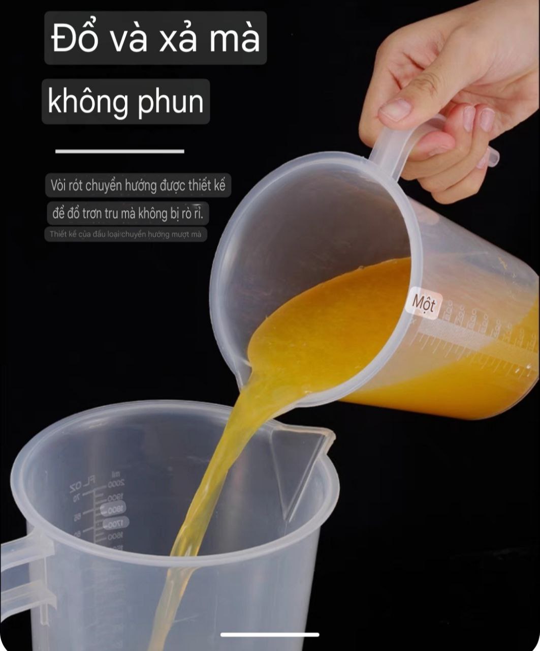 Bộ 2 ca đong nhựa có vạch chia 5 lít