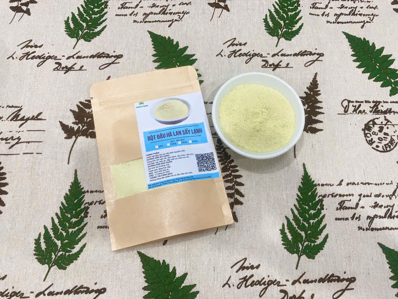 Bột đậu hà lan sấy lạnh nguyên chất siêu mịn, không biến đổi gen - Cold drying Pea Powder
