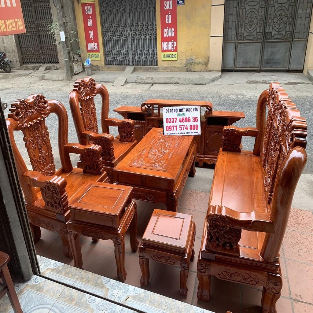 Bộ bàn ghế Minh Quốc Voi gỗ Hương Đá