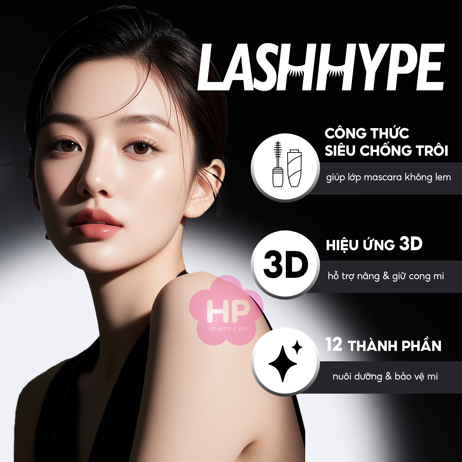 Mascara Giúp Dài Nâng Cong Và Giữ Nếp Mi Màu Đen Kissme Heroine Make Long &amp; Curl Mascara Advanced Film Lash Hype 8 G