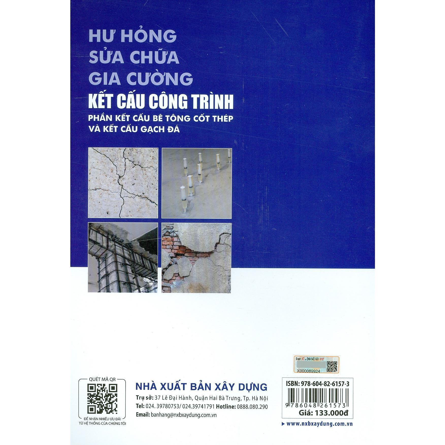 Sách - Hư Hỏng Sửa Chữa Gia Cường Kết Cấu Công Trình - Phần Kết Cấu Bê Tông Cốt Thép Và Kết Cấu Gạch Đá - NXB Xây Dựng