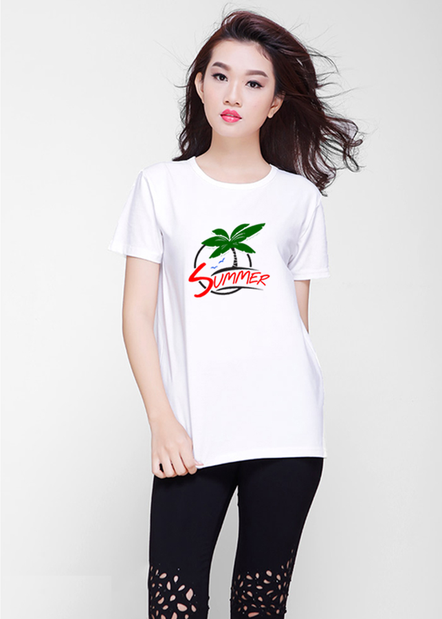 Áo Thun Nữ In Họa Tiết Summer Cây Dừa